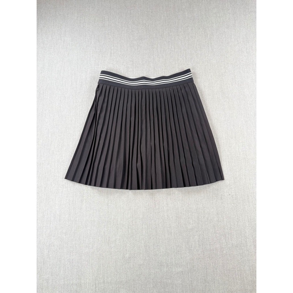 Lou & Grey Women Small Black Pleated Mini Skirt Elastic Waist Tennis Golf - Picture 3 of 6
